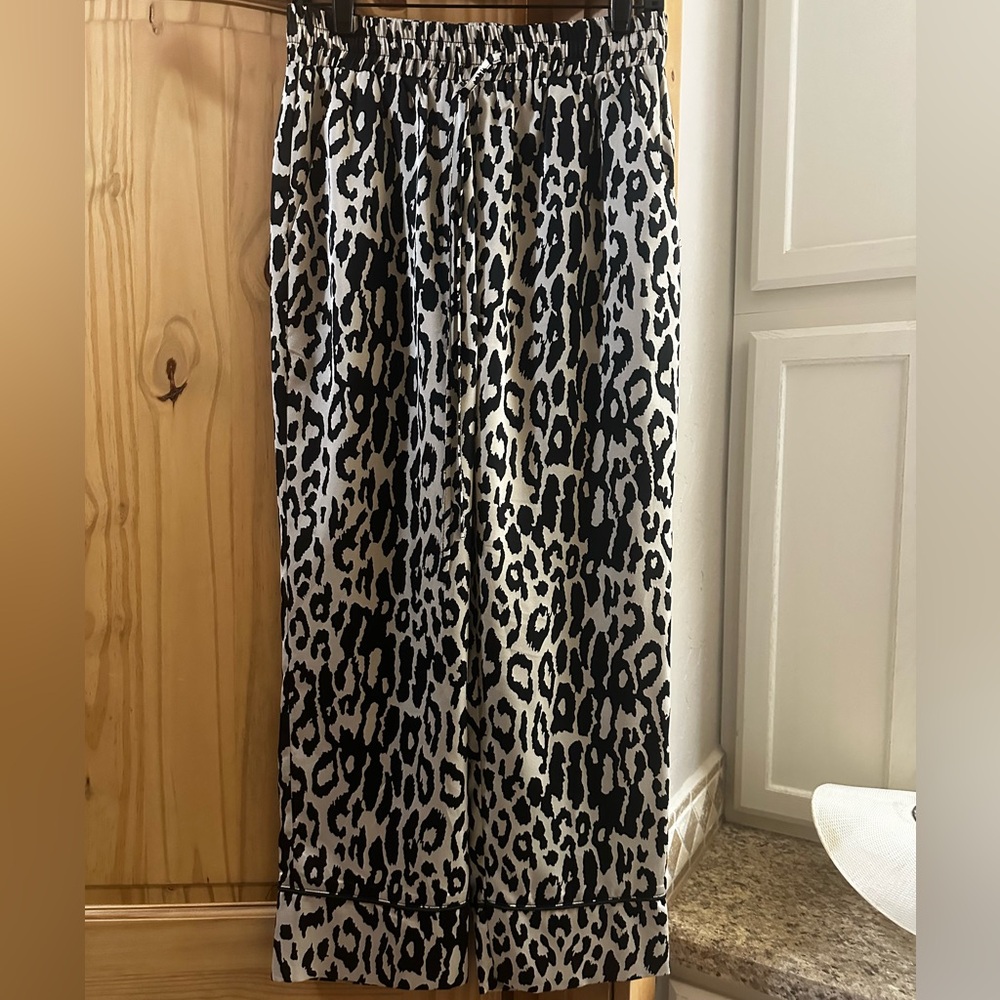 Leopard Print Silk Pants
